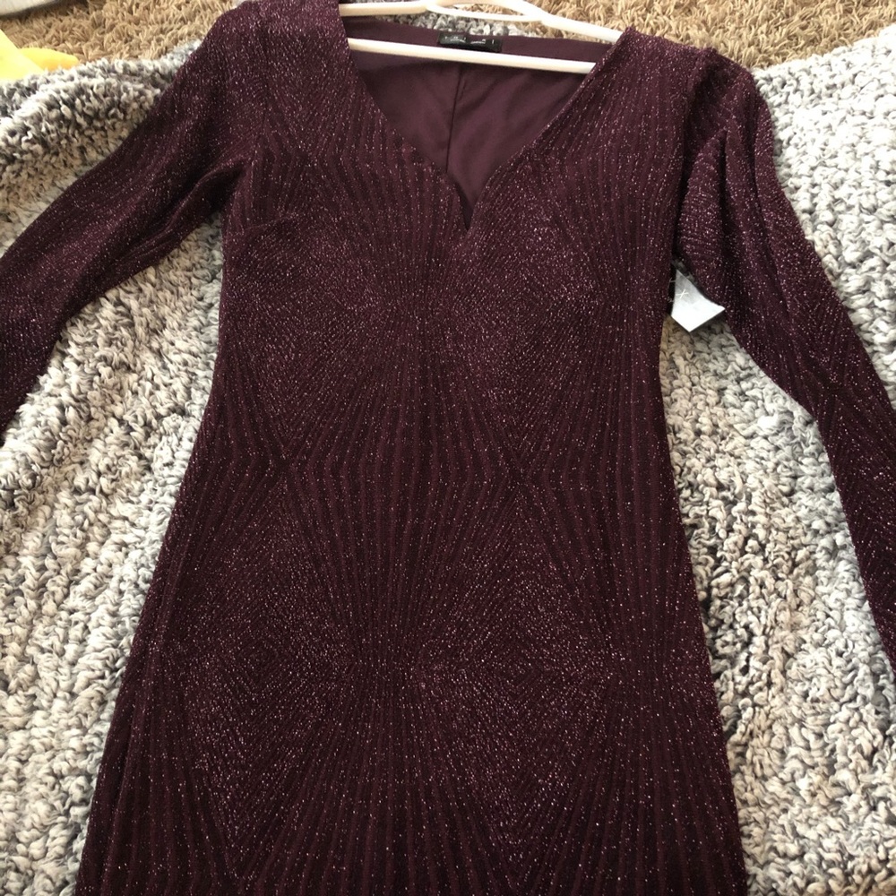 Trixxi plum colored sparkly dress